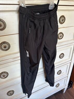SWIX Kids Black full zip Nordic jogger pants - Zipper Pockets & Elastic Waist
